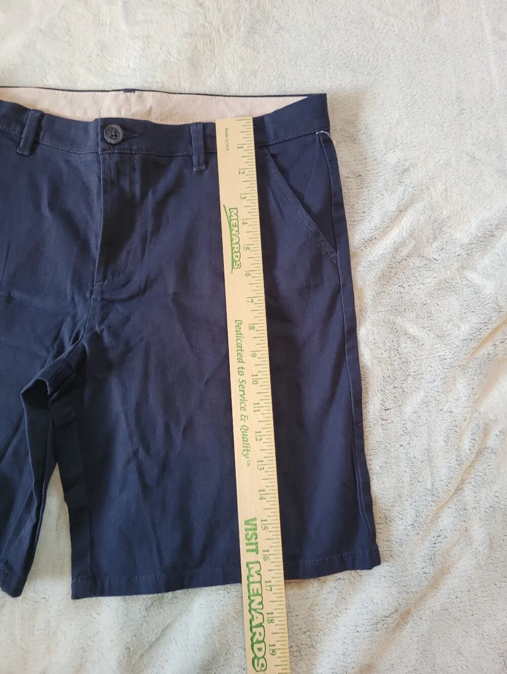 Gap Unisex Kids Size 16 Plus Uniform Shorts Navy Blue Adjustable Waist Cotton